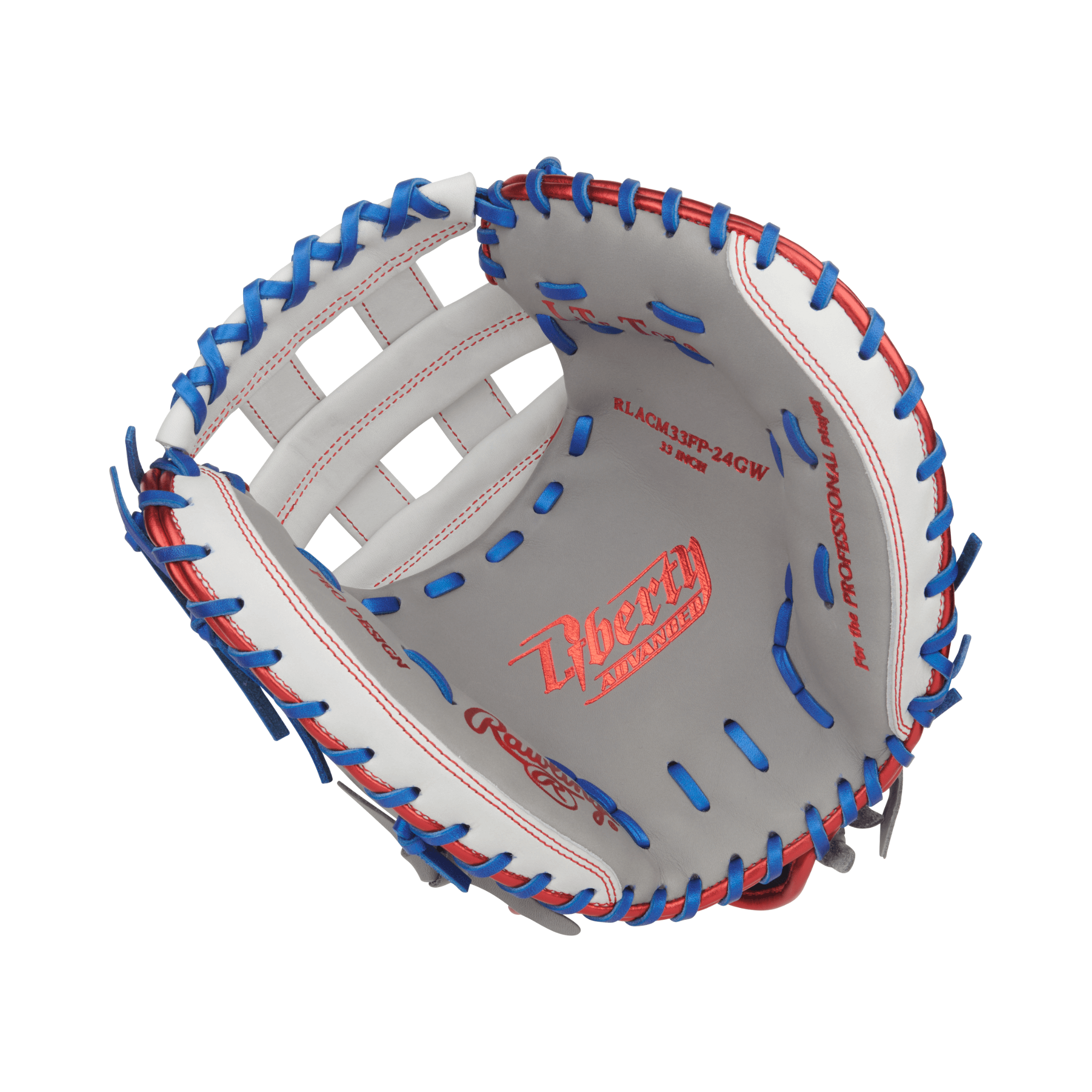 Rawlings Liberty Advanced Softball Catchers Mitt 33" Gray/White/Royal