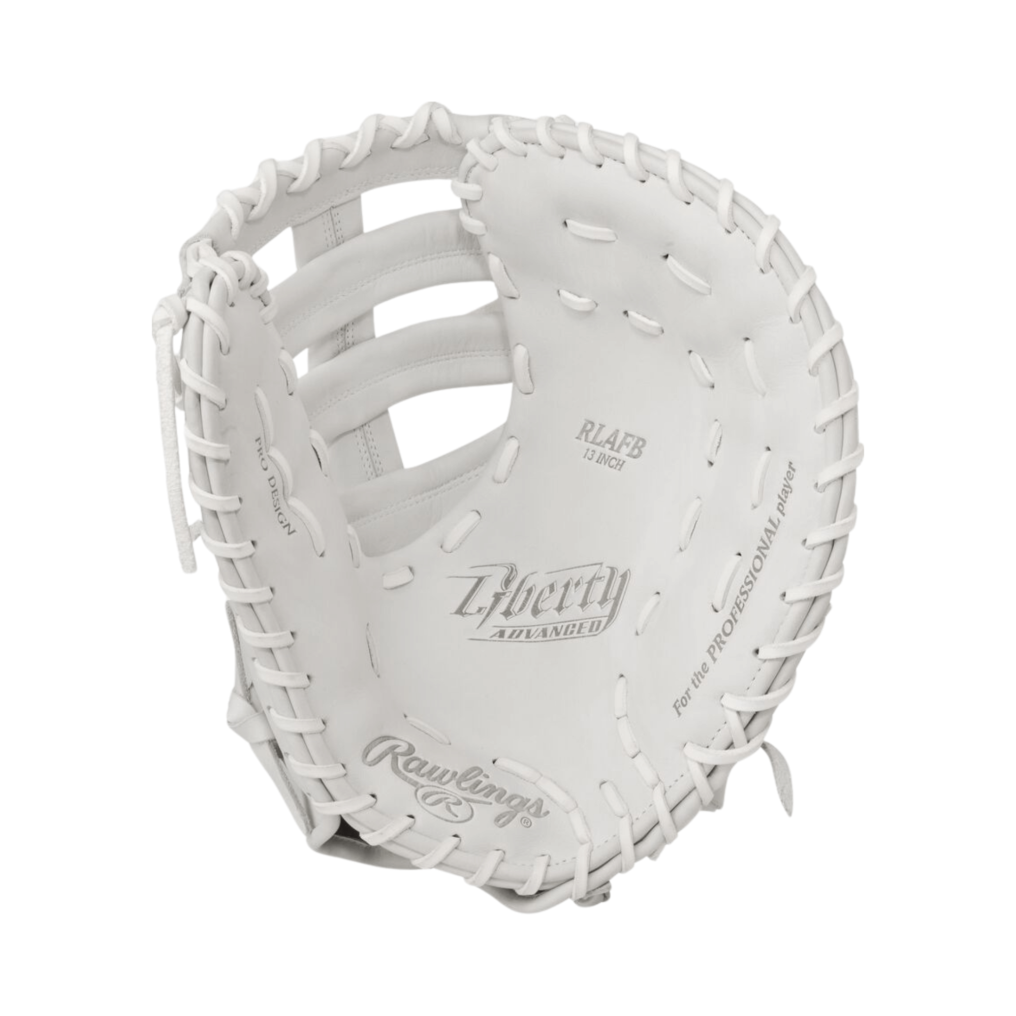 Rawlings Liberty Advanced Series FP 1B Mitt, Pull Strap, Single Post, RHT, 13, front view.