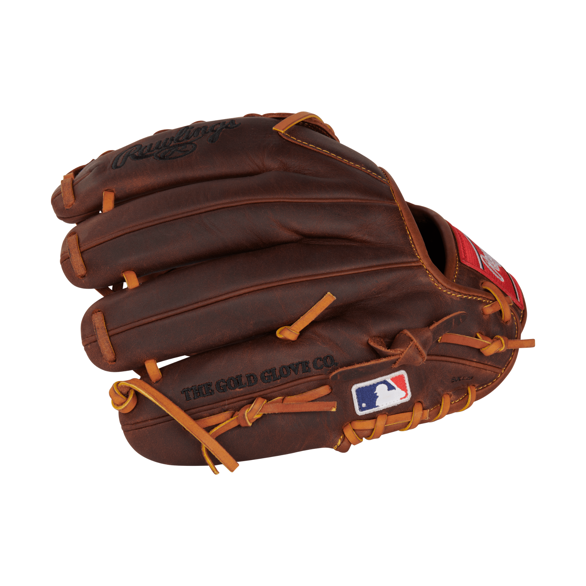 Rawlings Heart of the Hide 12" baseball glove in brown, featuring H-web design and Gold Glove Co. logo.