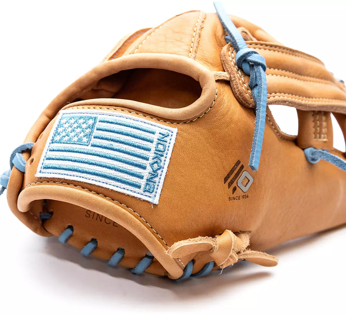 Nokona S1 All-American S1-EP200 Infield Glove Tan & Columbia Single Post Infield 11.25"