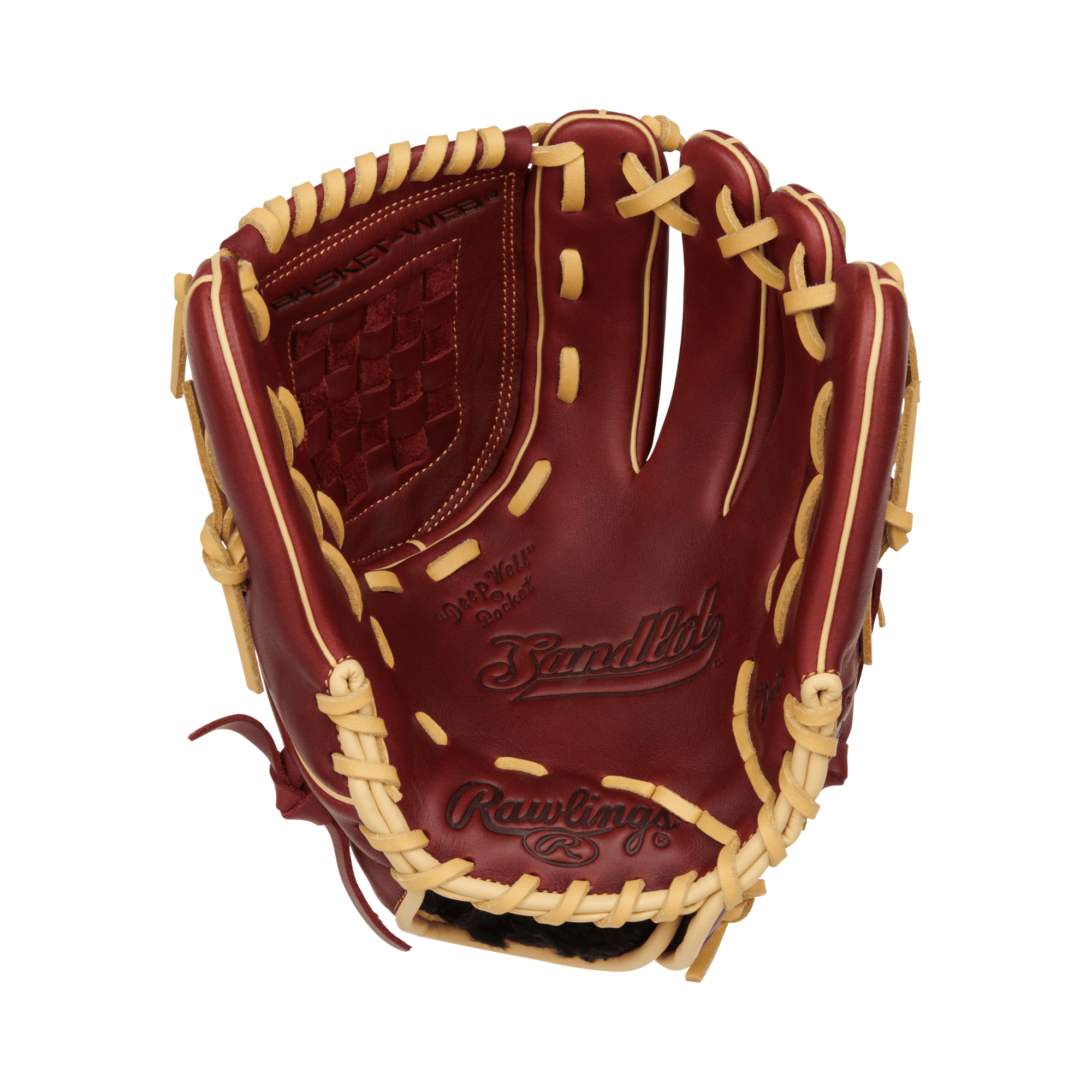 Rawlings Sandlot 12-inch Infield/Pitcher Baseball Glove, Right Throw, Vintage Design