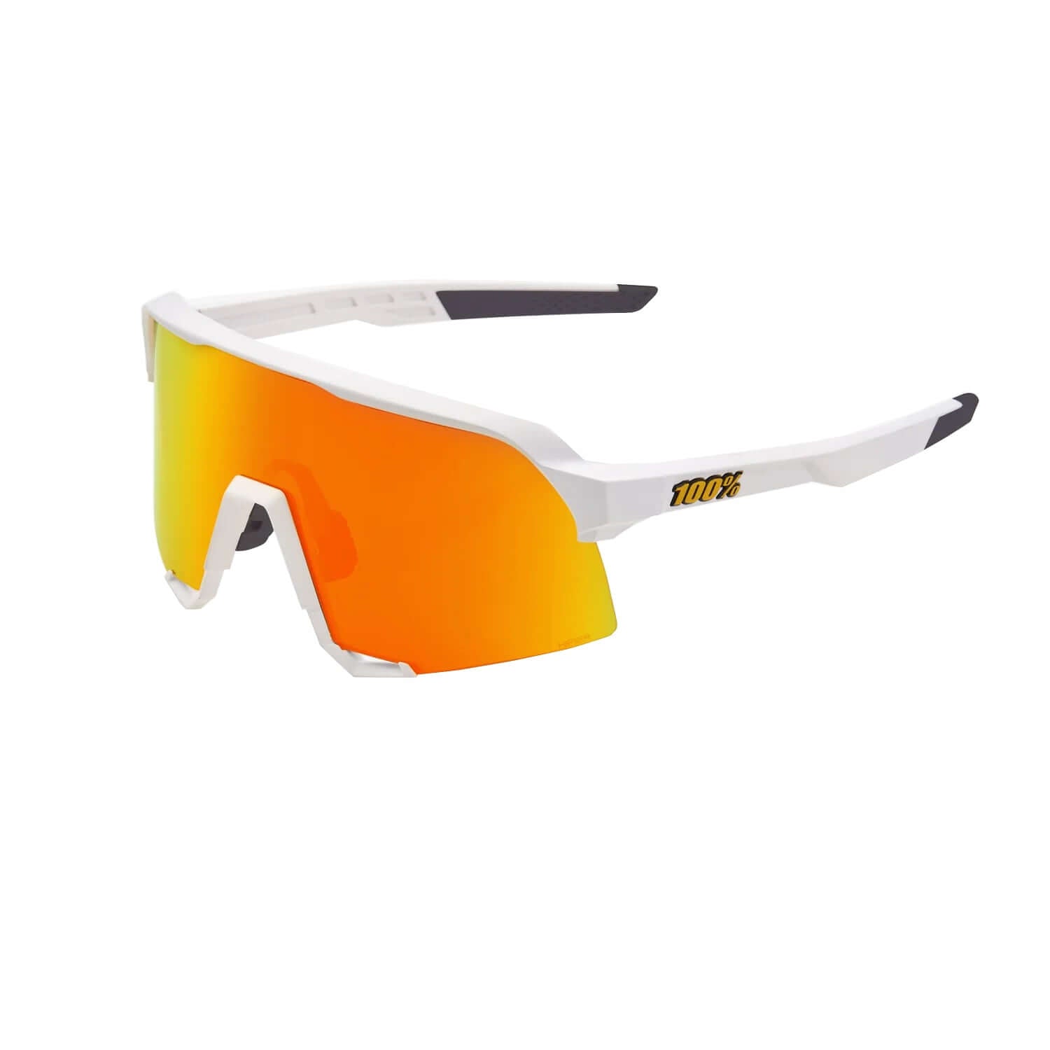 White S3 sunglasses with HiPER Red Mirror Lens, designed in California.