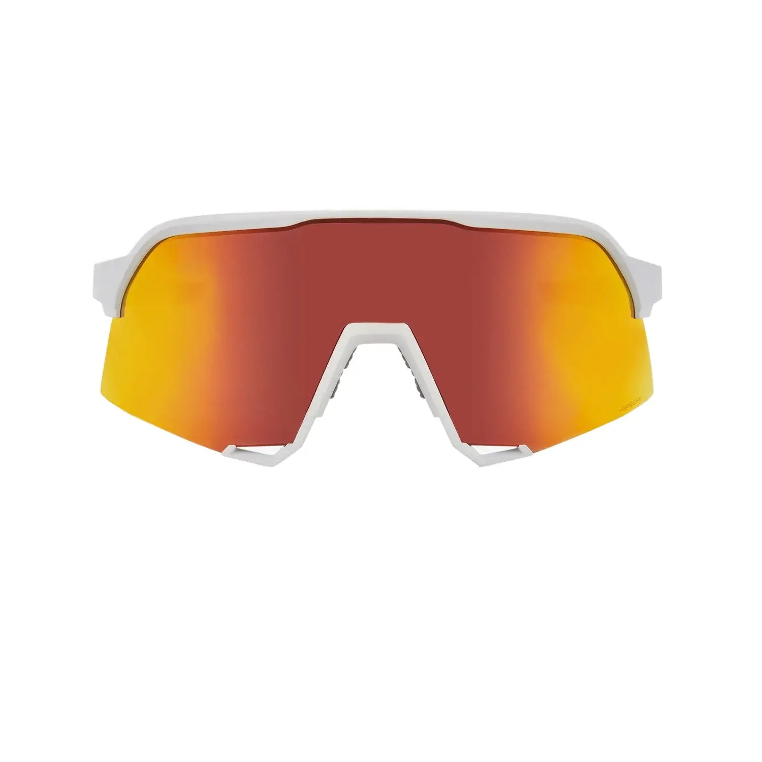 White S3 sunglasses with HiPER Red Mirror Lens, designed in California.