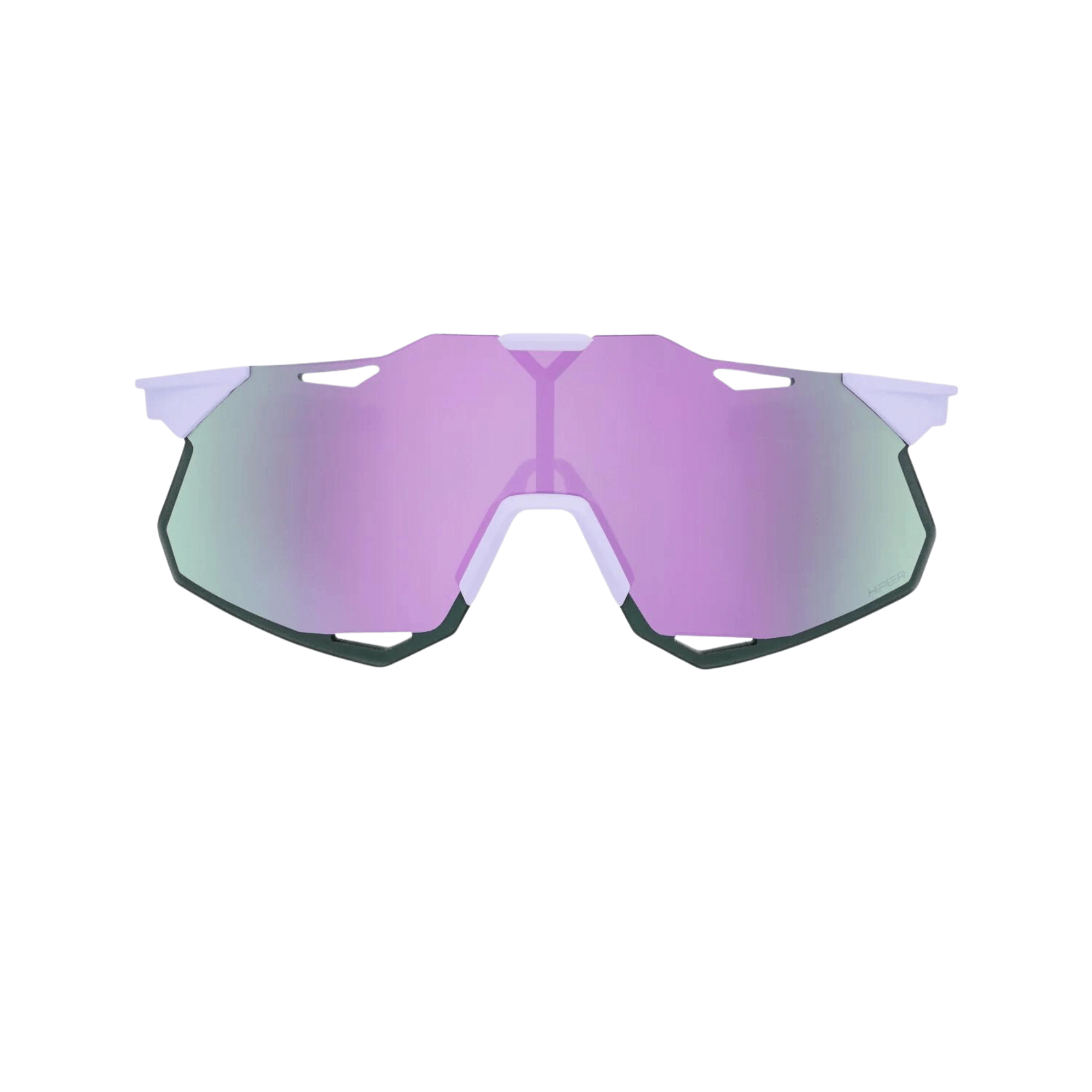 100% Hypercraft XS sunglasses with Lavender Hiper Mirror Lens, featuring a durable frame and superior UV protection.