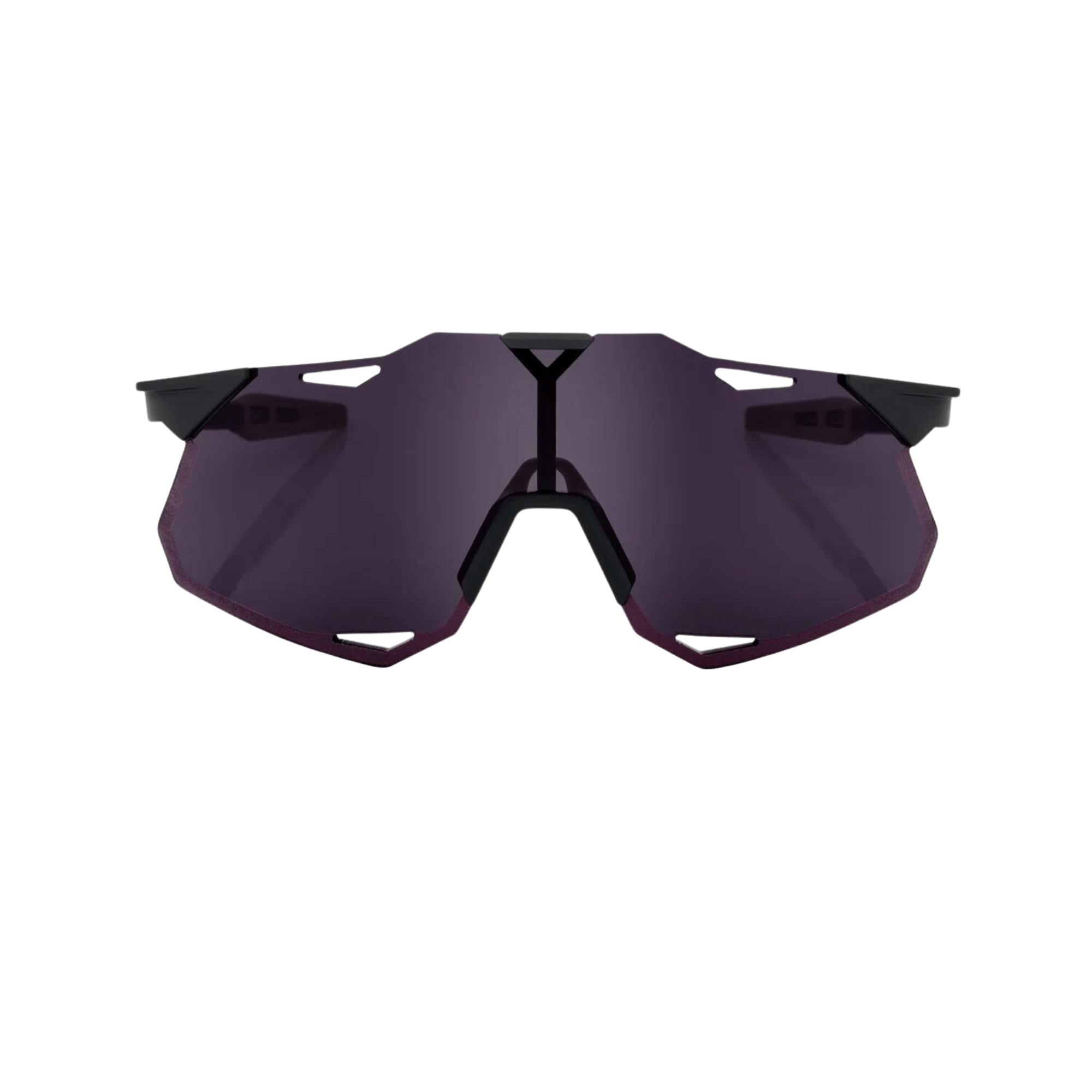 100% Hypercraft XS Matte Metallic Dark Purple Lens sunglasses with durable Ultra HD, UV400 protection, and scratch-resistant coating.