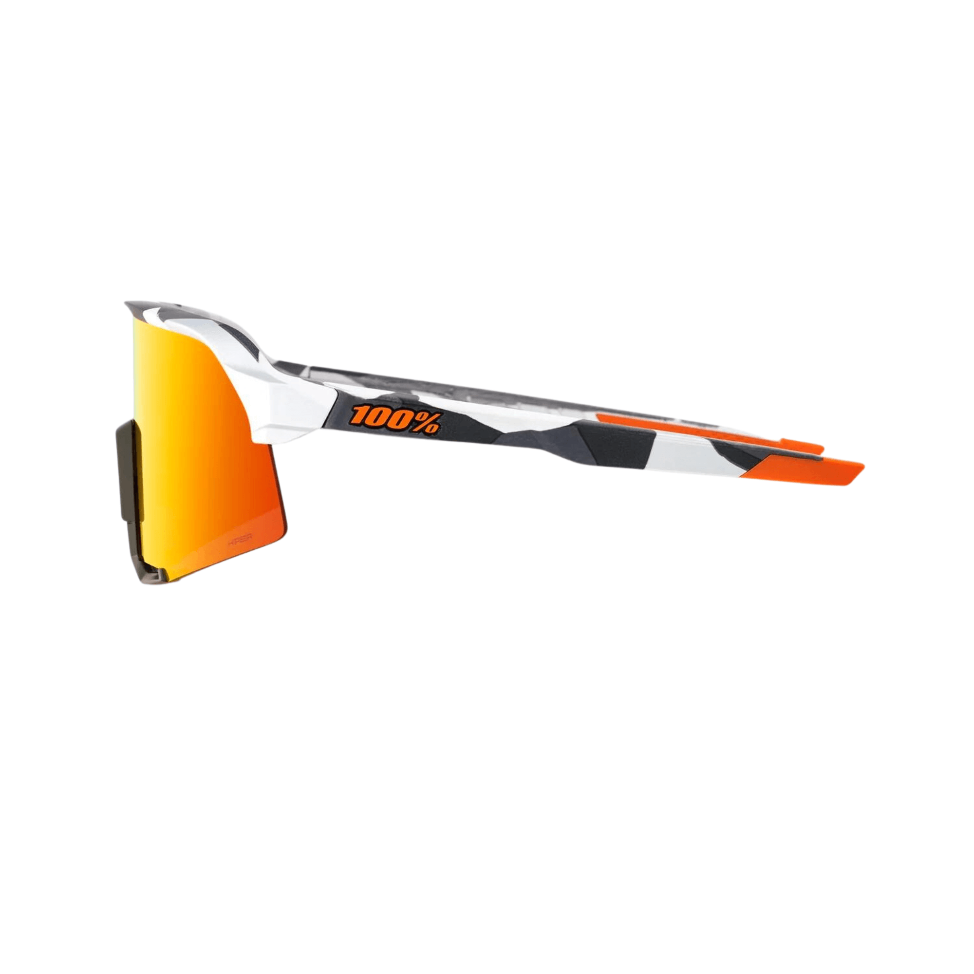 100% S3 Soft Tact Grey Camo Sunglasses with Hiper Red Multilayer Mirror Lens and 360º visibility design.