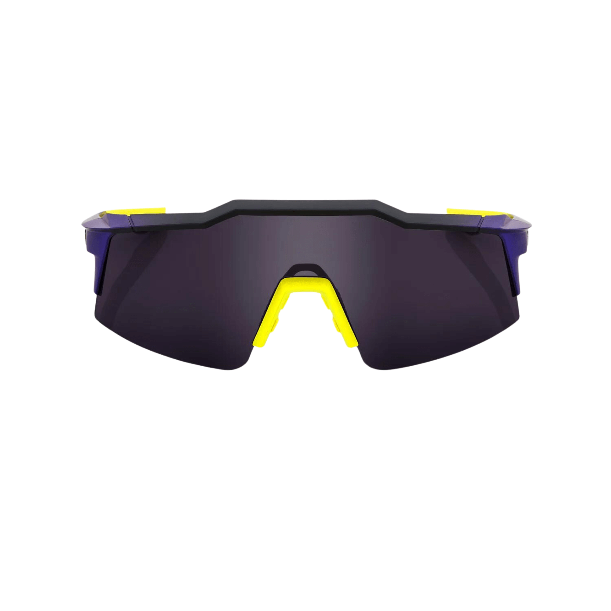 100% Speedcraft SL Matte Metallic Smoke Lens sunglasses with lightweight polycarbonate frame and interchangeable lenses.