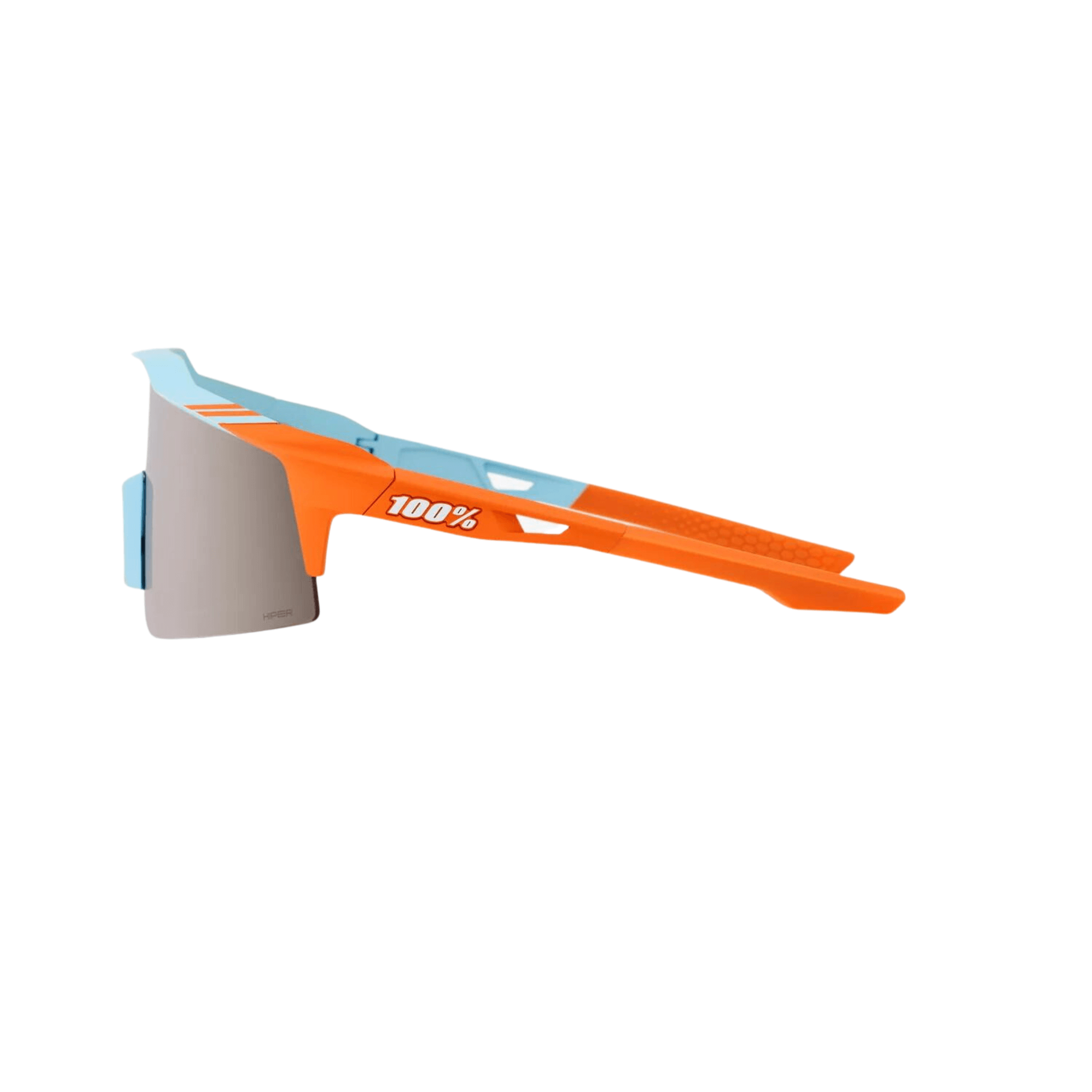 100% Speedcraft SL Soft Tact sunglasses with Hiper Silver mirror lens, designed for smaller faces and high performance.