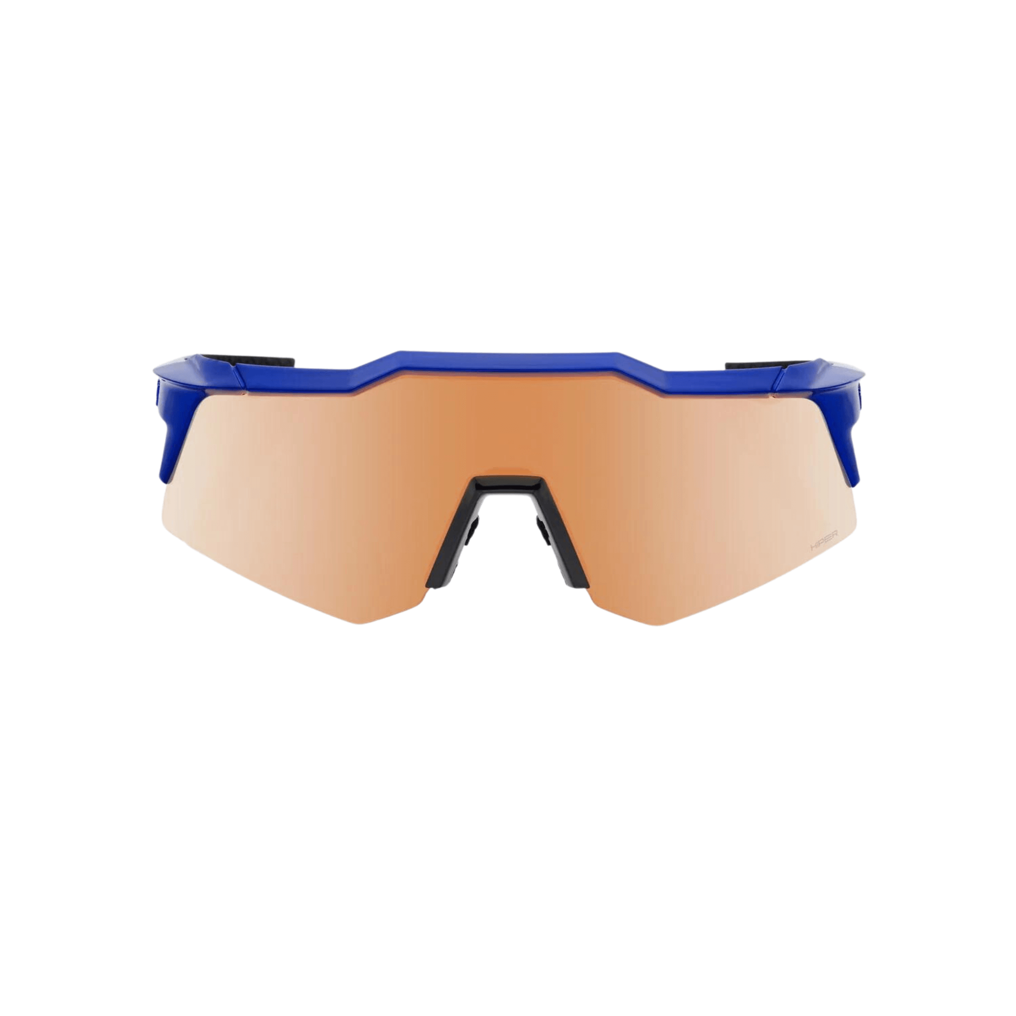 100% Speedcraft XS sunglasses in gloss cobalt blue with hi-per copper mirror lens, offering UV protection and enhanced visibility.