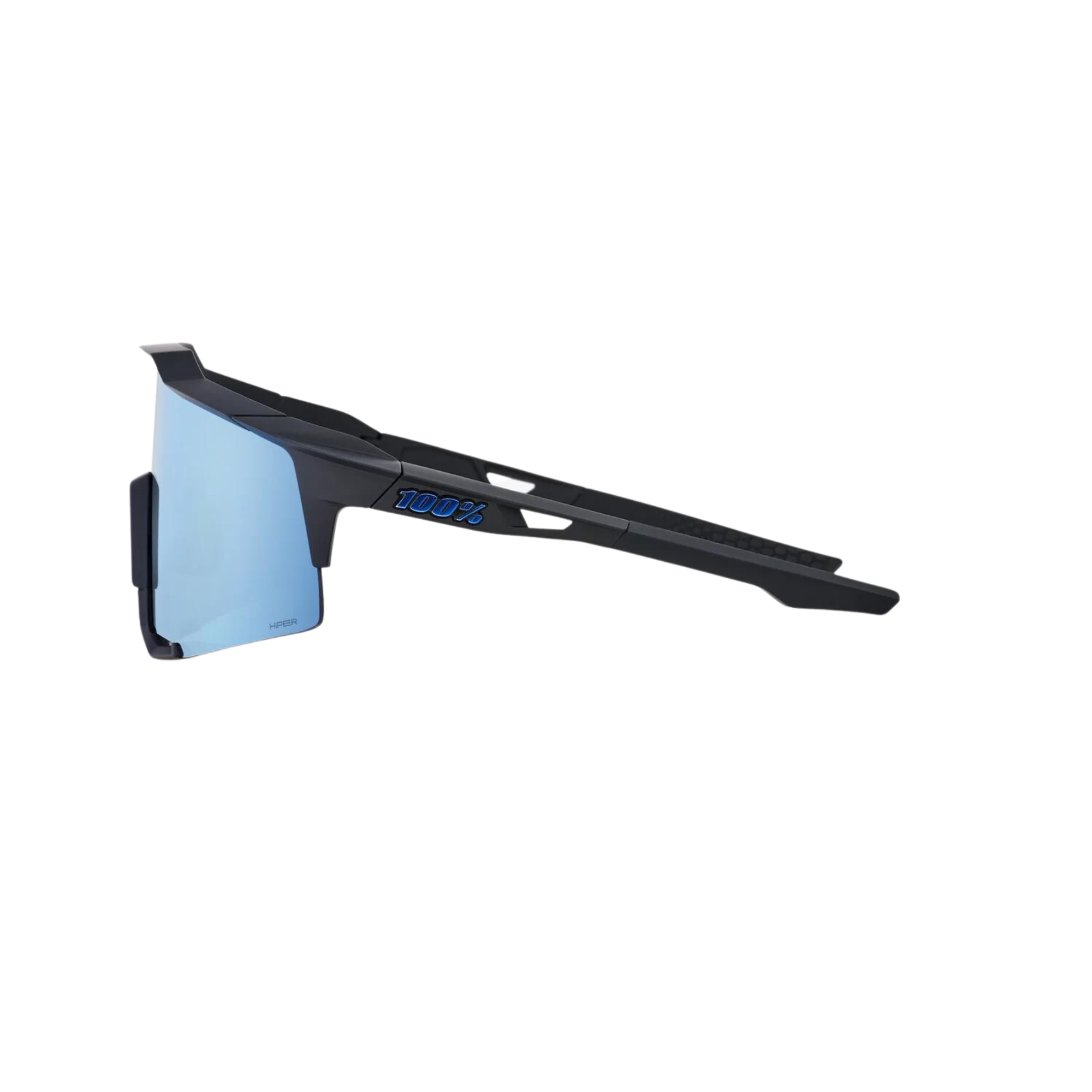 100% Speedcraft Matte Black Hiper Blue Multilayer Mirror Lens