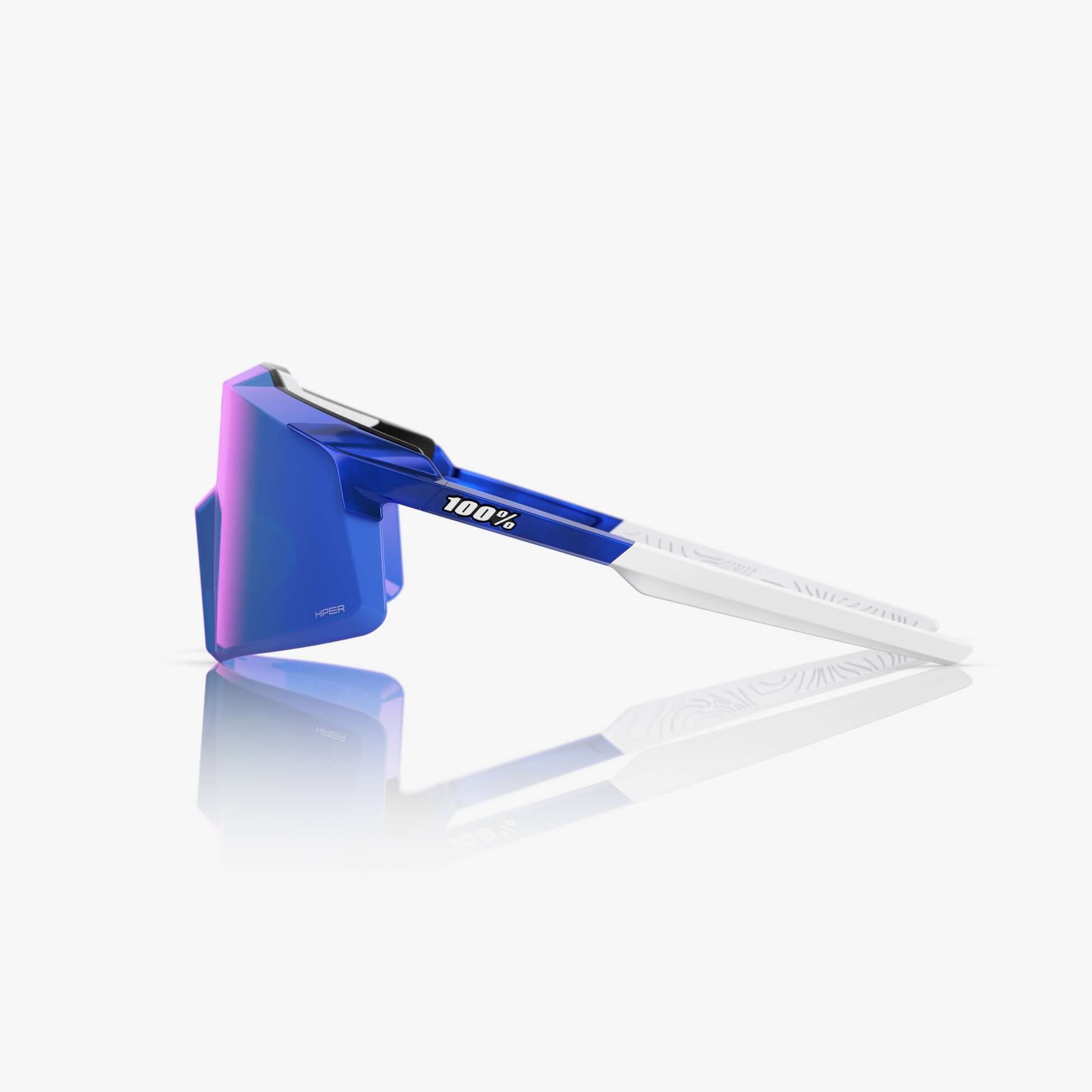 100% Aerocraft RBH Gloss Blue Holographic - HiPER Royal Blue Mirror Lens side profile