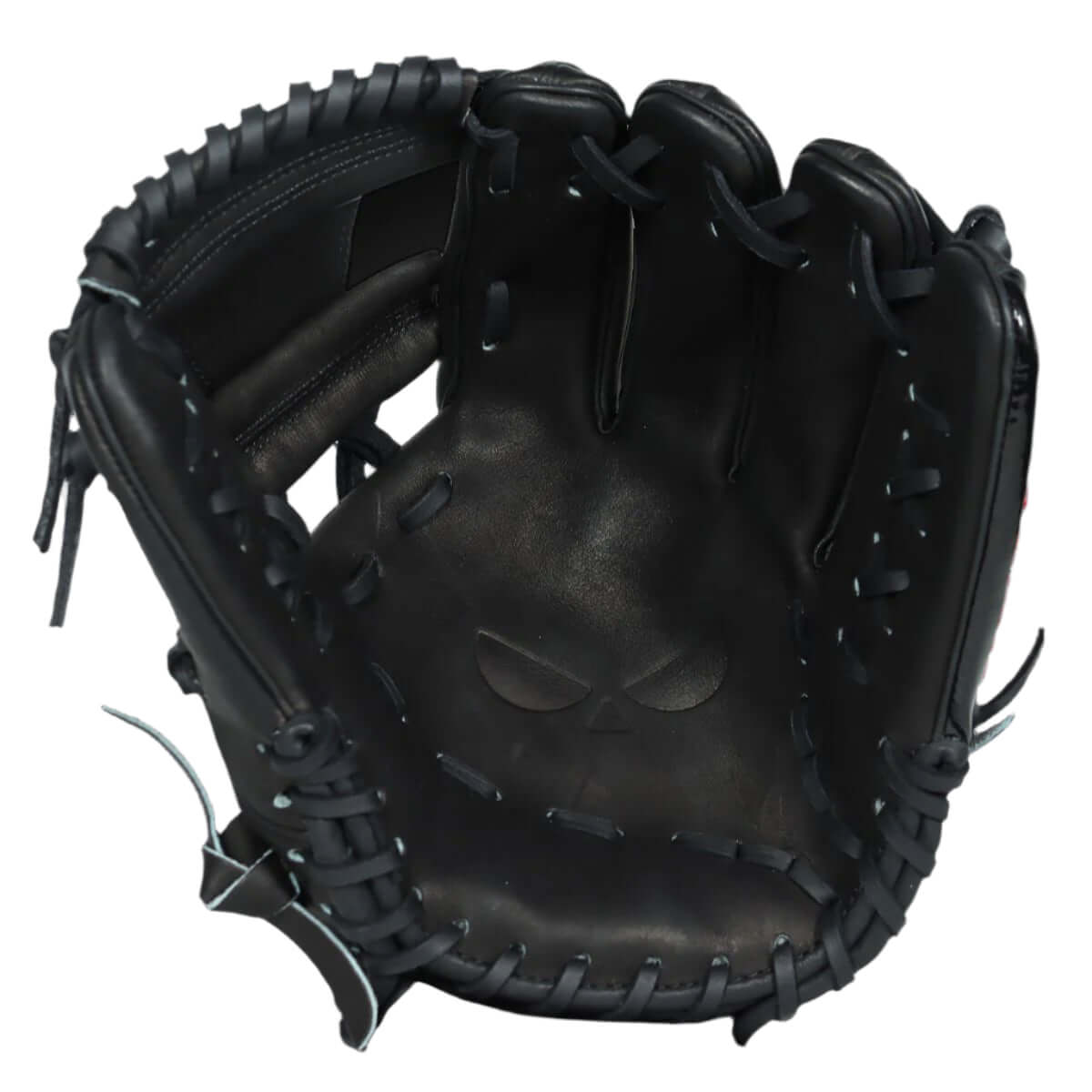 Shadow 19 Spade 11.75" RHT baseball glove in black Japanese Kip Leather with red accents.