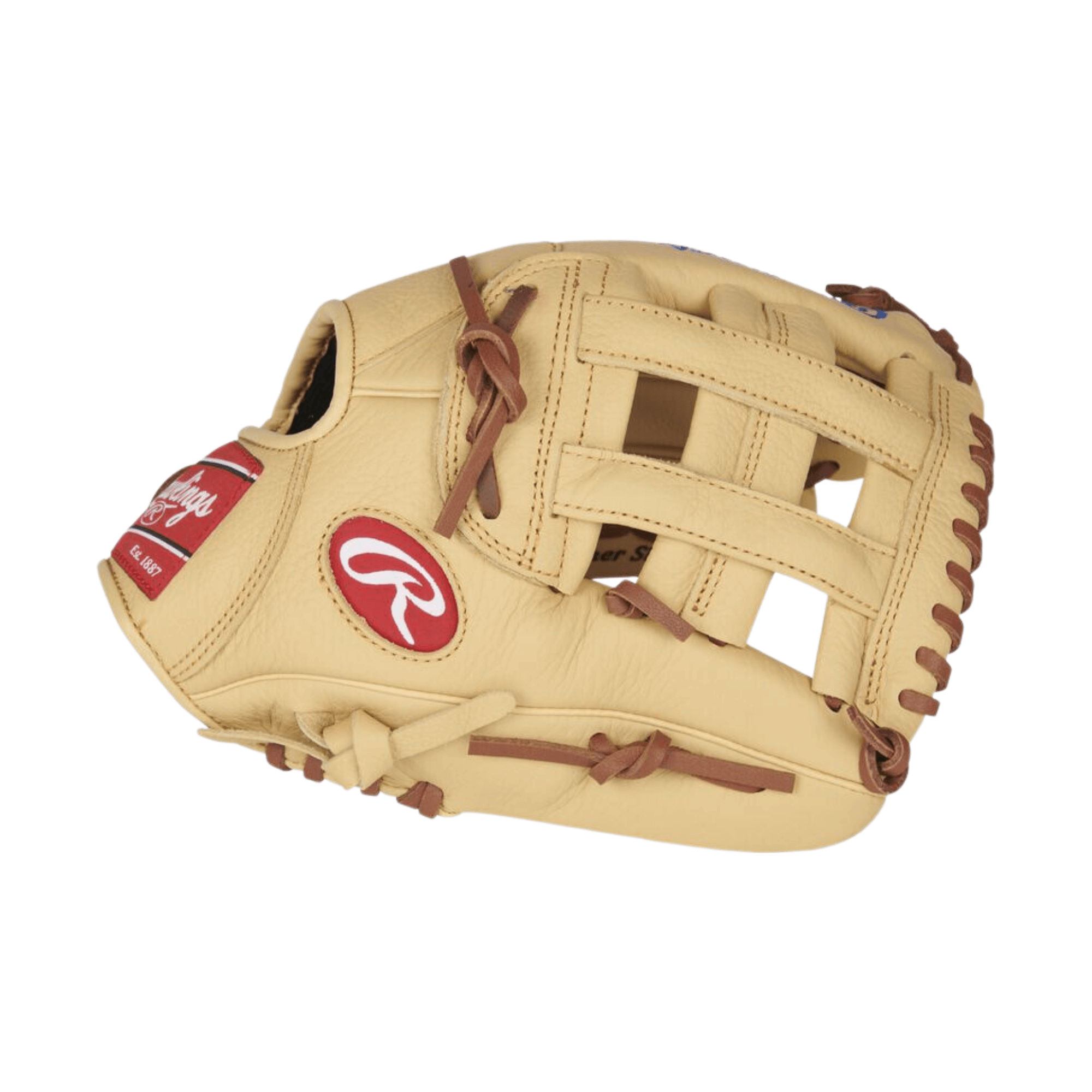 Rawlings Select Pro Lite 11.5" Youth Infield Glove in tan, designed for aspiring players like Kris Bryant.