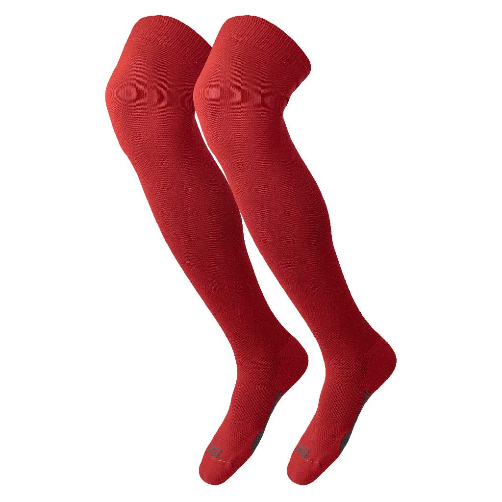 TCK Dugout Series red OTK baseball socks designed for moisture control and maximum comfort during play.