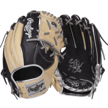 Rawlings Heart of the Hide 11.5" baseball glove, right hand throw, featuring deer-tanned cowhide and padded thumb sleeve.