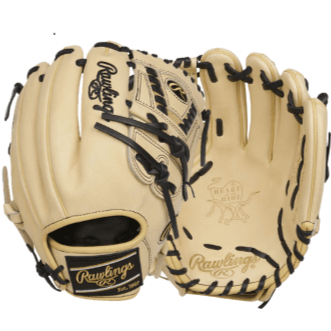 Rawlings Heart Of The Hide 11.75-inch infield/pitcher's glove in camel and black leather with Rawlings patch.