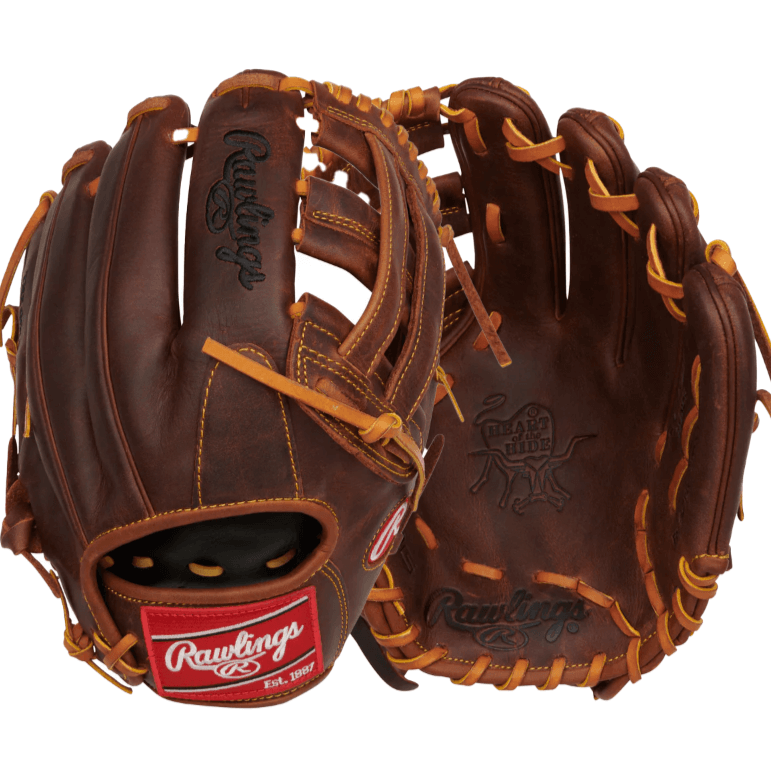 Rawlings Heart Of The Hide 12-inch baseball glove in brown leather, designed for optimal performance and durability.