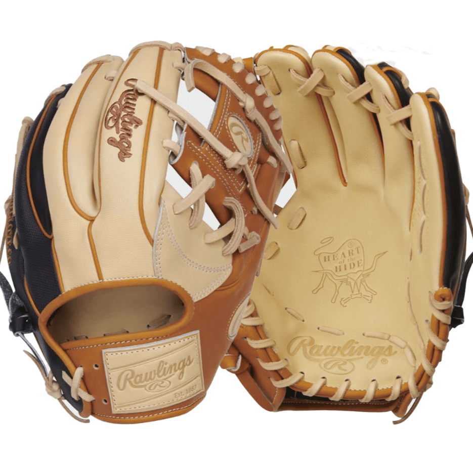 Rawlings Heart of The Hide Hybrid Pro Label 6 Infield Glove featuring unique 93-pattern for enhanced control.