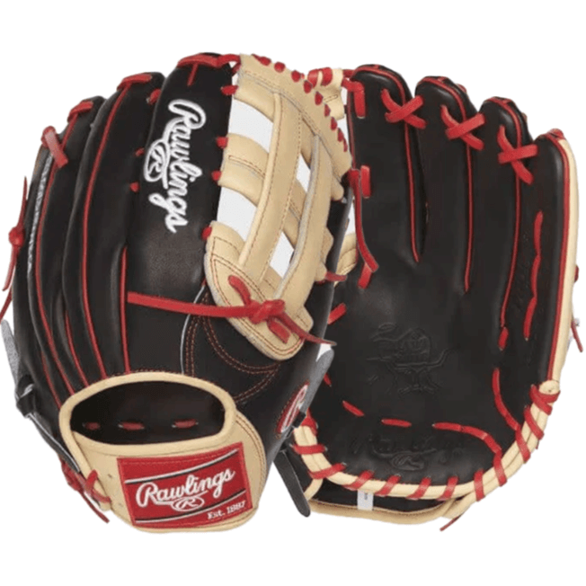 Rawlings Heart of the Hide Bryce Harper Series 13 Pro H Web glove with padded thumb and durable leather construction.