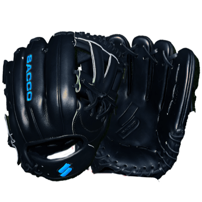 Sacco Ultra Premium RHT V-Web Black baseball glove showcasing expert craftsmanship and durability. Ideal for serious players.