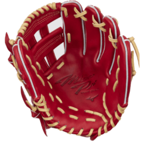 Mizuno Pro Classic GMPC-50 Osaka Infield Baseball glove in red and cream with premium Japanese Steerhide and 4 Golds Patch.