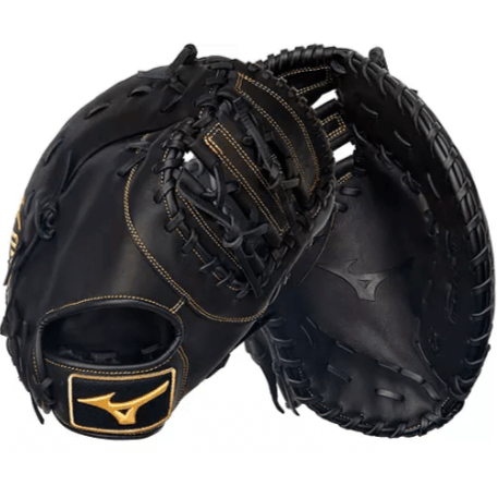 Mizuno GXF50PB4 MVP Prime FBM 13 RH Black-Almond first base mitt for players of all levels.