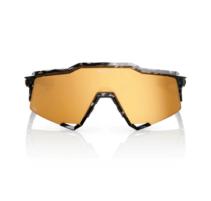 100% Speedcraft Money Mike 3 polished black tortoise sunglasses with HiPER 24K gold mirror lens.