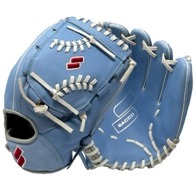 Sacco Youth Ultra Smooth Kip 11.75" Seams-Web Light Blue & Red LHT