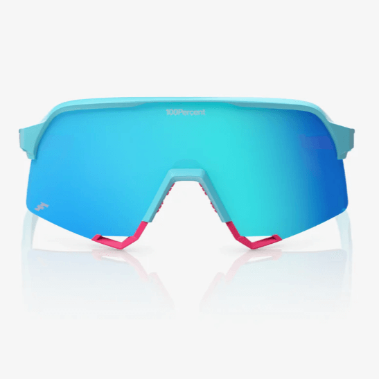 100% Speedcraft S3 LE Tatis 4 sunglasses in Soft Tact Blue with Blue Topaz Mirror lens for superior sports performance.