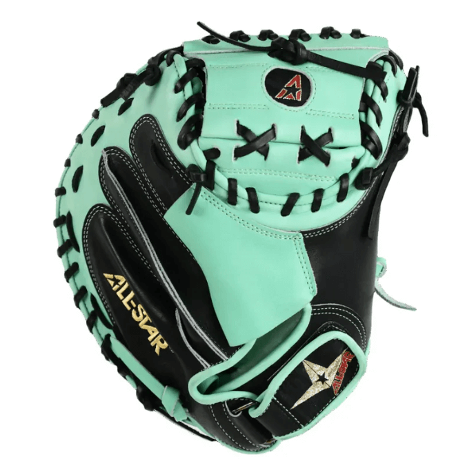 All-Star Pro-Elite™ Professional Catching Mitt 34" Black & Mint