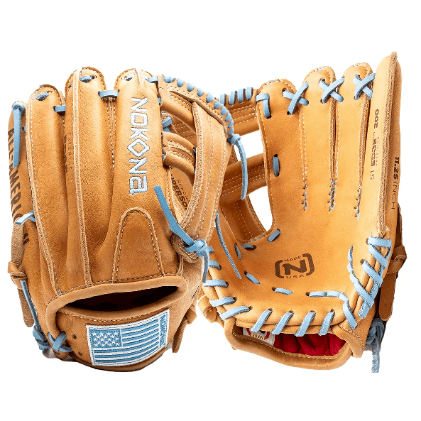 Nokona S1 All-American S1-EP200 Infield Glove Tan & Columbia Single Post Infield 11.25"