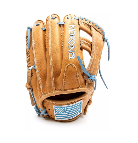 Nokona S1 All-American S1-EP200 Infield Glove Tan & Columbia Single Post Infield 11.25"