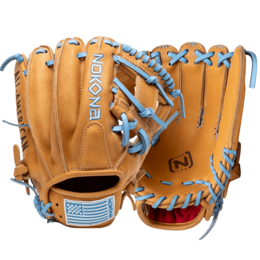 Nokona S1 All-American S1-EP200 Infield Glove - Tan & Columbia I Web Infield 11.25"