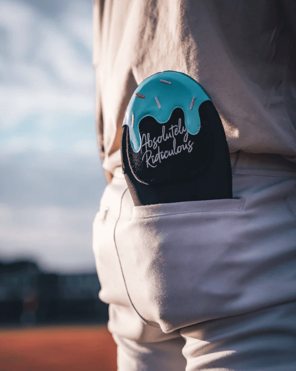 Product image view of Pushin' P Youth Sliding Mitt - Absolutely Ridiculous Ice Cream Collection in a pocket.