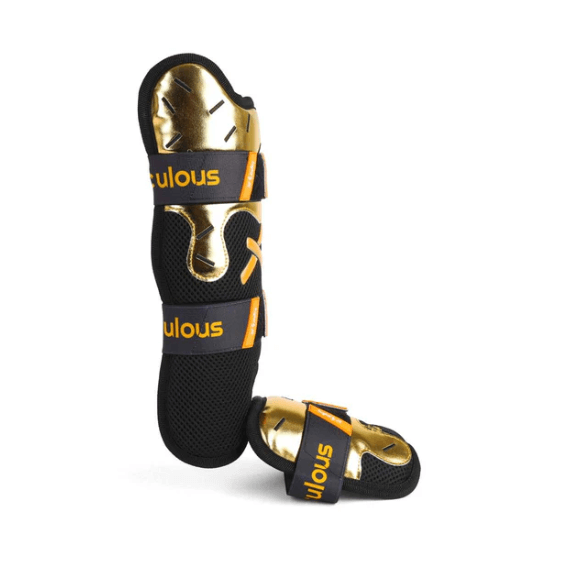 Product image view of Absolutely Ridiculous Ice Cream Collection-Vegas Gold Leg Guard Standard (RHB) showing front and side.