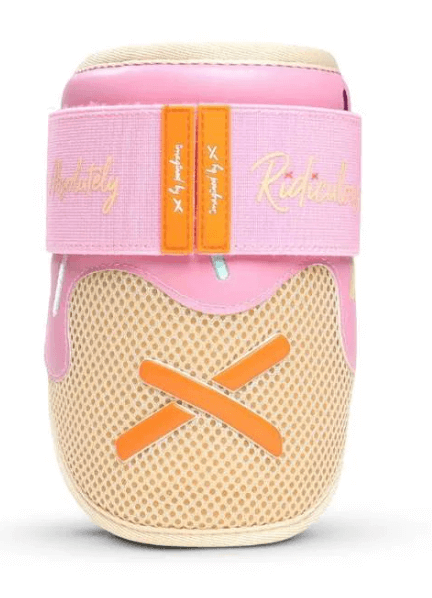 Absolutely Ridiculous Ice Cream Collection-Strawberry Elbow Guard Youth in pink and orange design.
