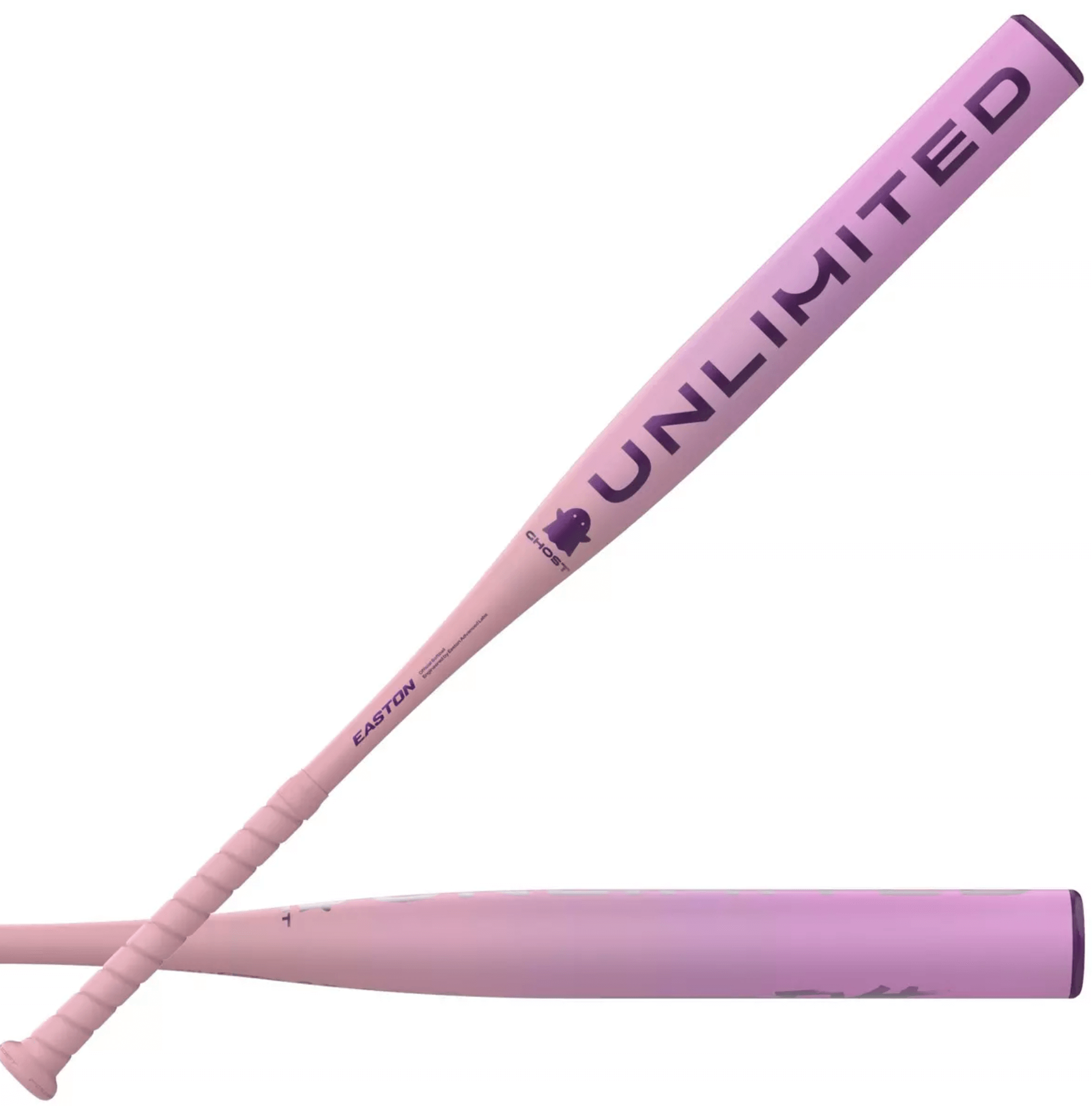 2026 Easton Ghost Unlimited (-11) Fastpitch Softball Bat featuring sleek pink design for elite performance and power.