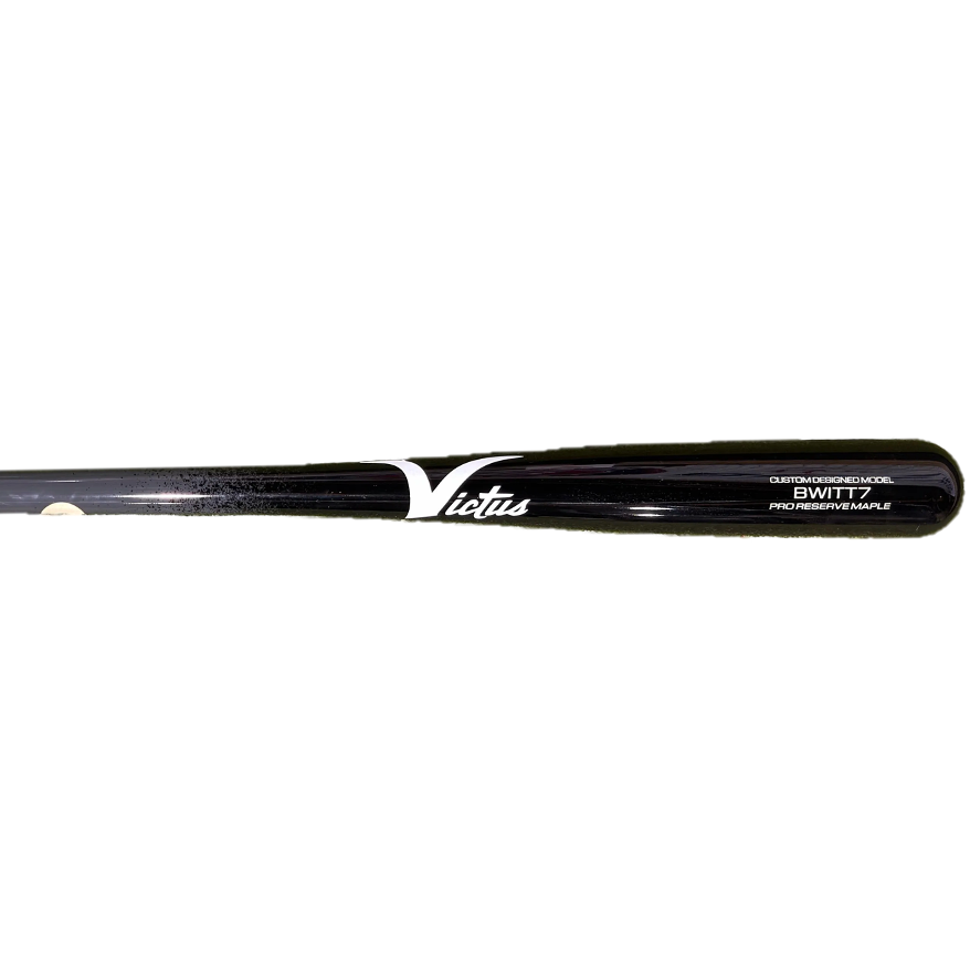 Bobby Witt Jr Bat, Victus BWITT7 Charcoal/Black maple bat with white Victus logo