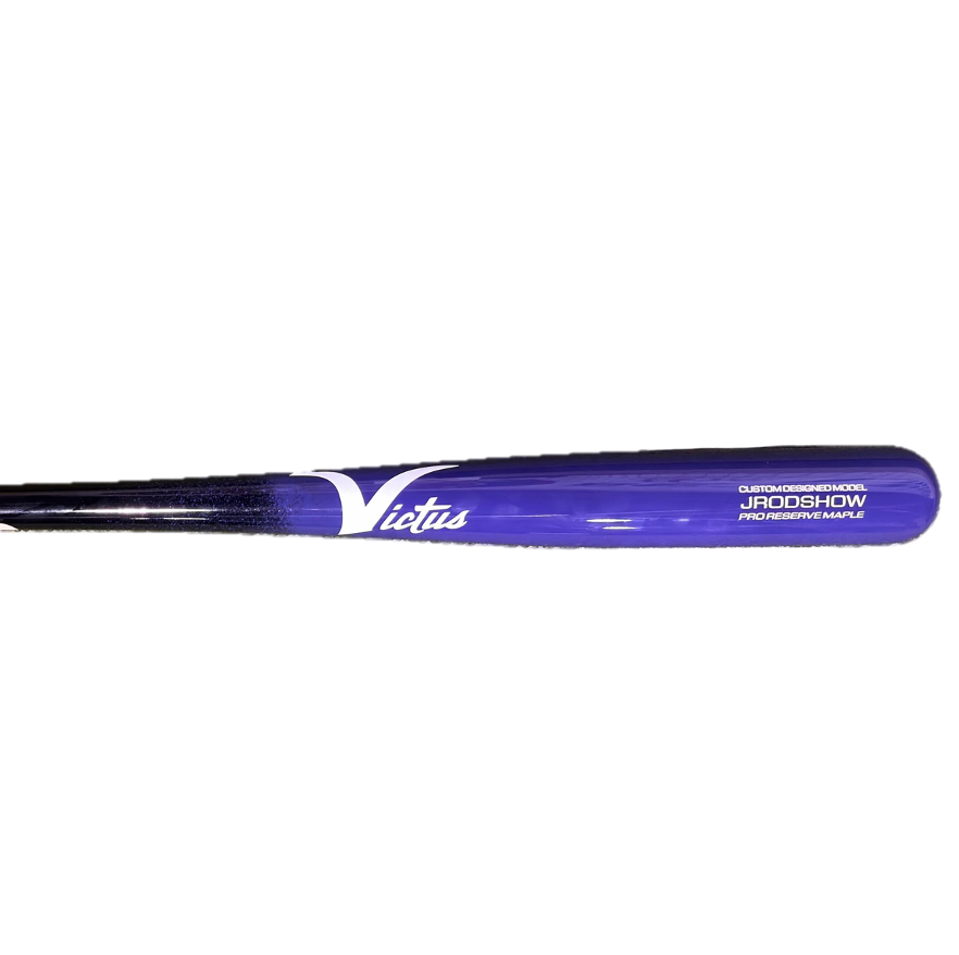 Victus JRODSHOW barrel close-up with white Victus logo and Pro Reserve Maple stamp