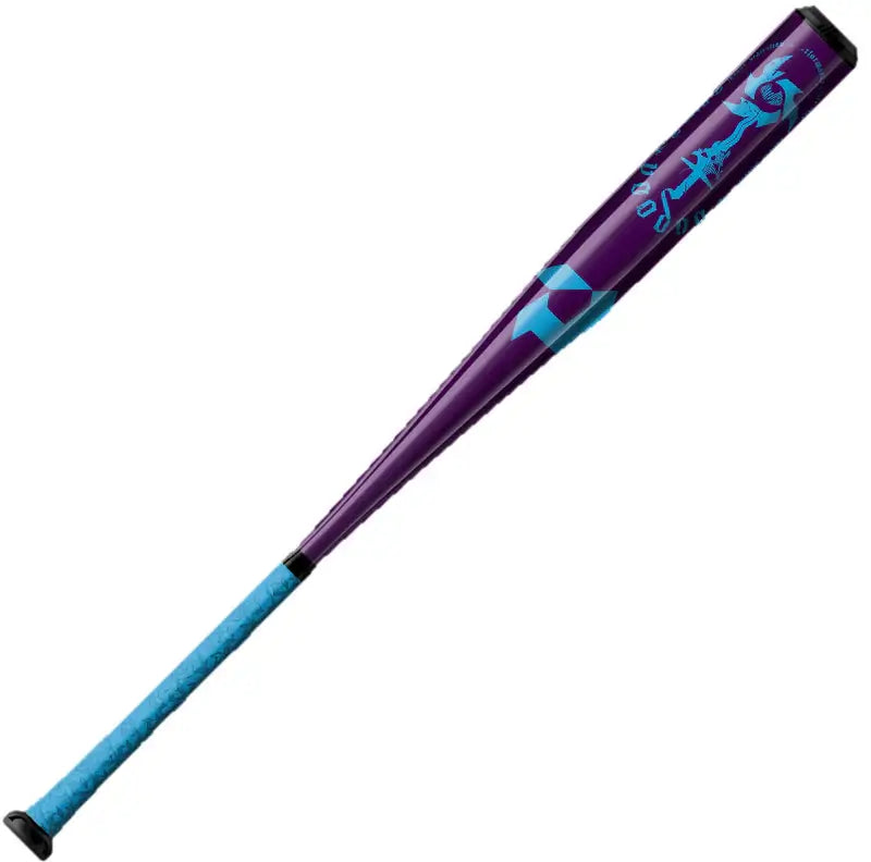 DeMarini Voodoo Galaxy Limited Edition baseball bat with innovative design and vibrant purple and blue colors.