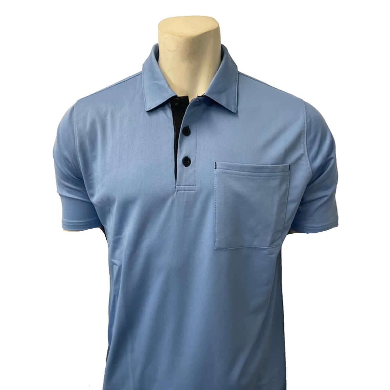 Smitty Major League style short sleeve umpire shirt in blue, featuring a classic fit and moisture-wicking fabric.