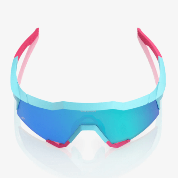 100% Speedcraft LE Tatis 4 Soft Tact Blue sunglasses with Blue Topaz mirror lens for ultimate sports performance.