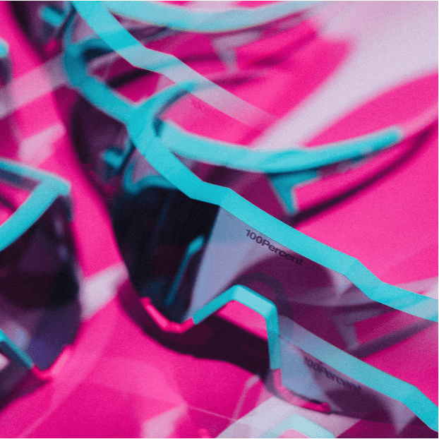 100% Speedcraft LE Tatis 4 Soft Tact Blue sunglasses featuring a blue topaz mirror lens, designed for ultimate sports performance.