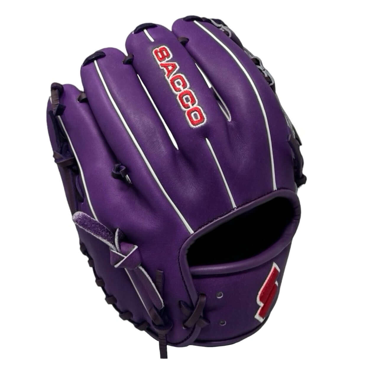 Close-up of finger slots lined with plush sheep skin for added cushioning in Sacco 11.75" glove.