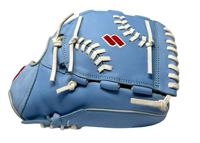 Sacco Youth Ultra Smooth Kip 11.75" Seams-Web Light Blue & Red LHT