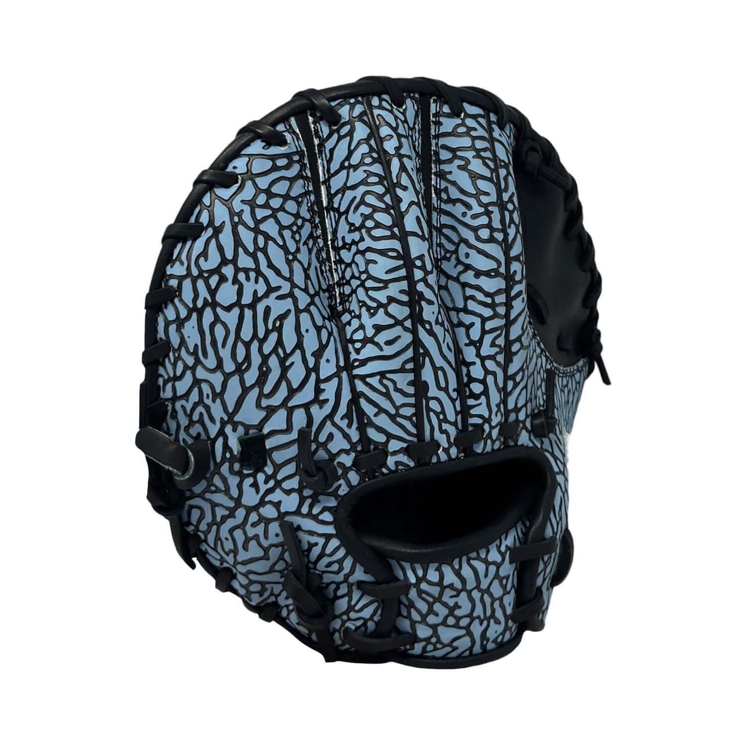 Back view highlighting the black and Sacco Blue EP leather details.