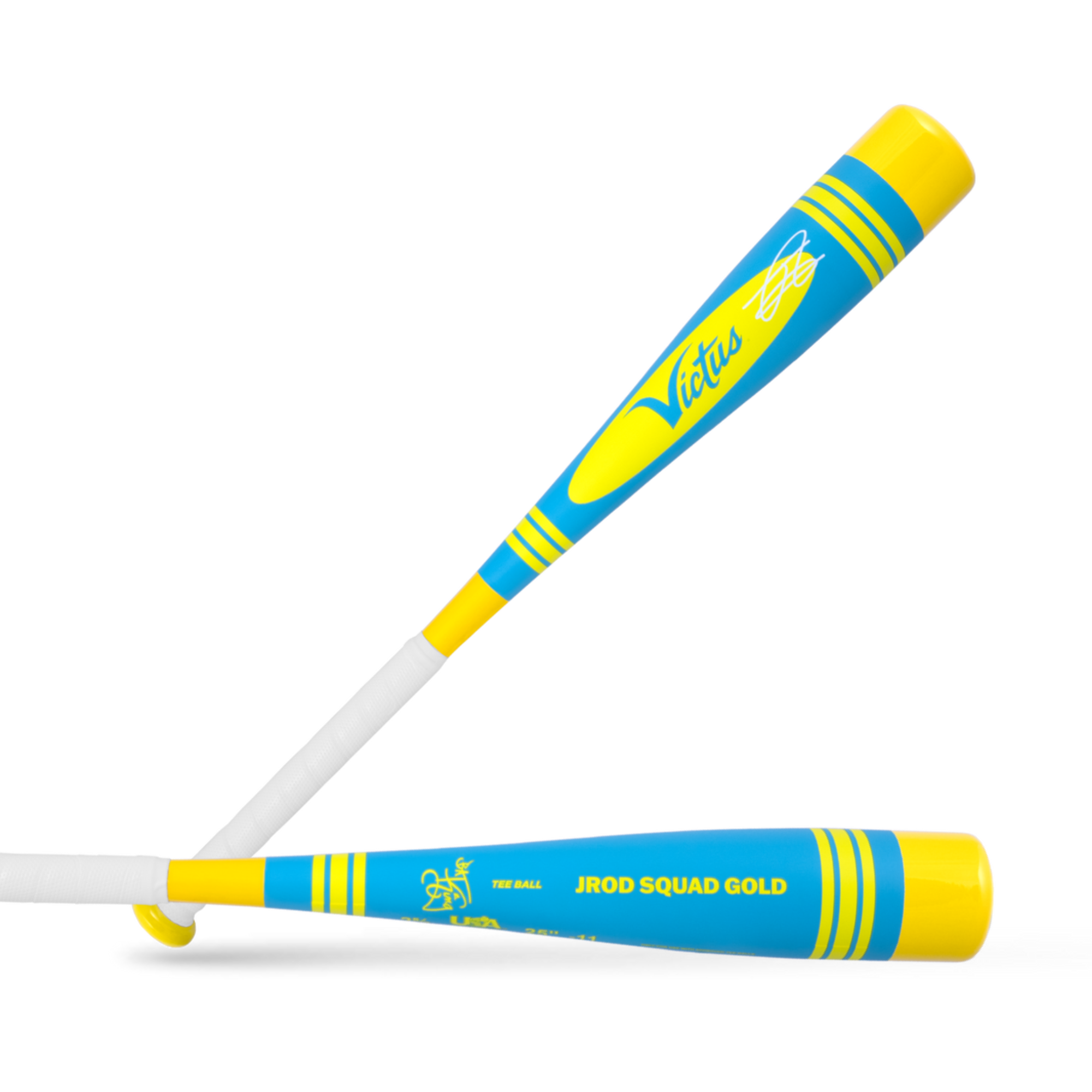 Victus Vibe Pro-Crayon JROD Tee Ball Bat - Full view front and back.