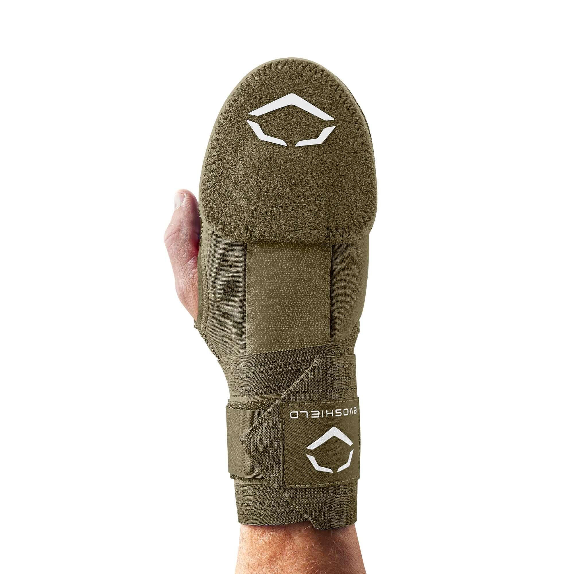Evoshield Sliding Mitt Left Hand with protective plates and elastic compression straps for secure fit.