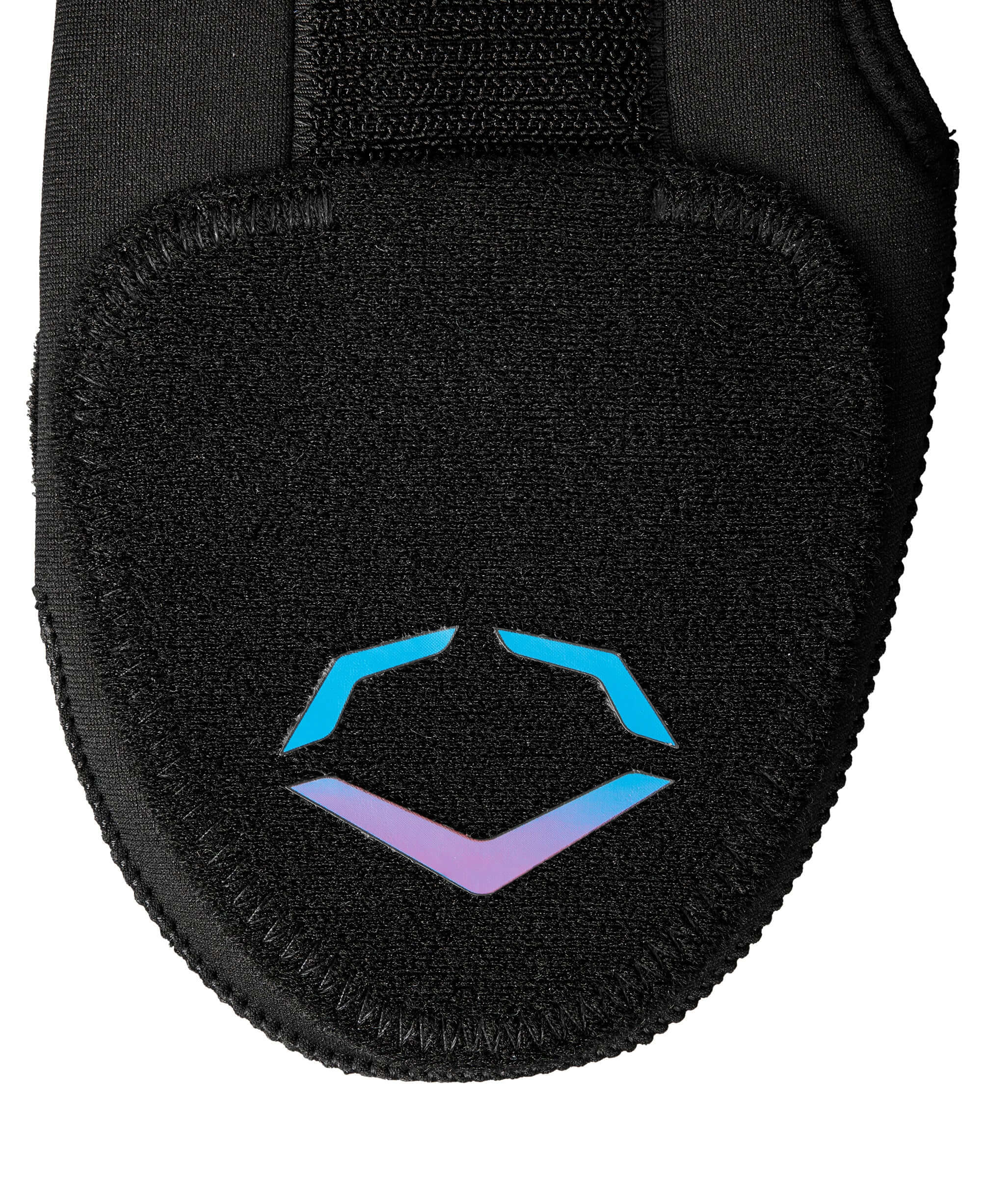 Evoshield Autism Speaks Sliding Mitt RH, featuring vibrant logo on a black fabric surface, designed for protection and style.