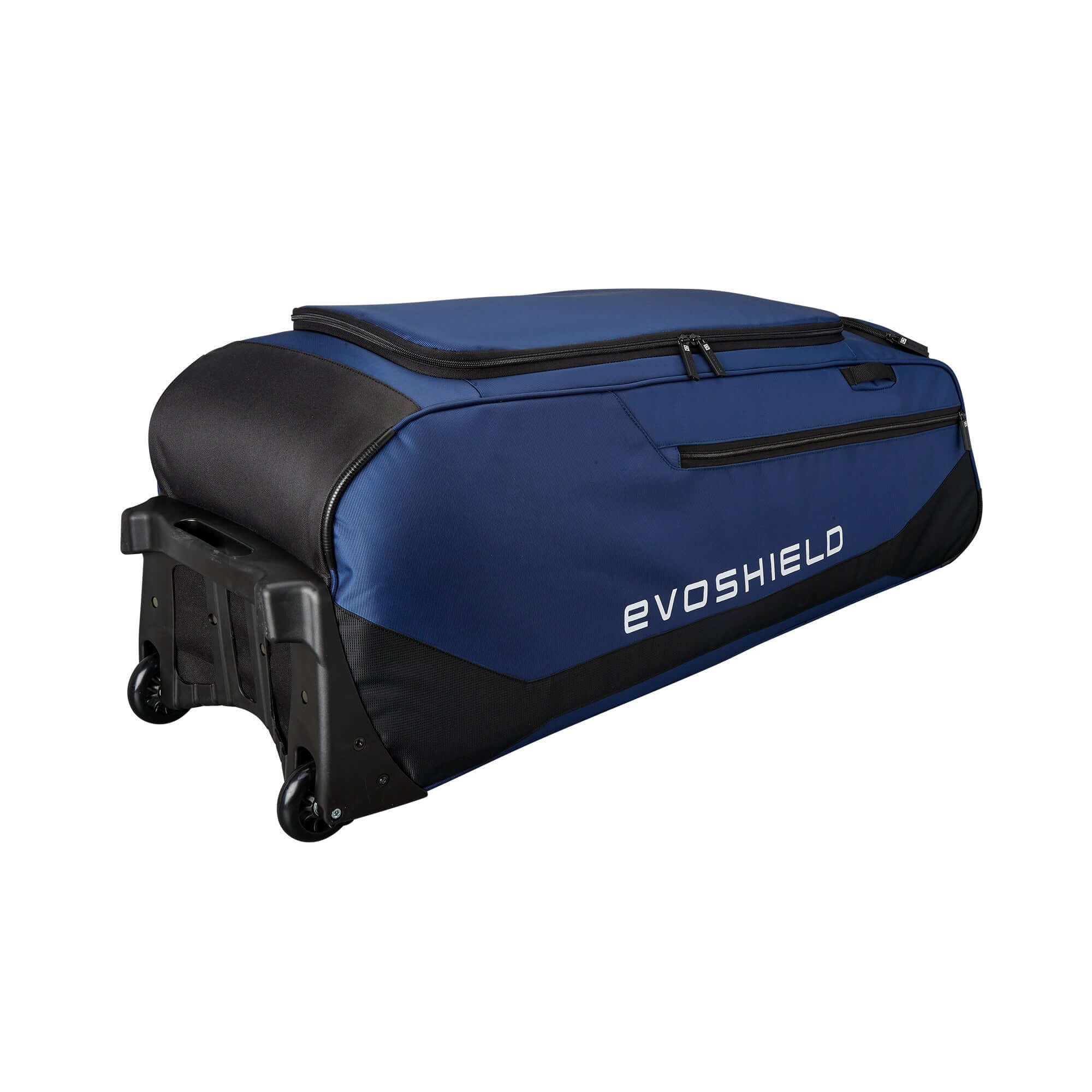 Evoshield Standout Wheeled Bag with large main compartment and four padded bat sleeves
